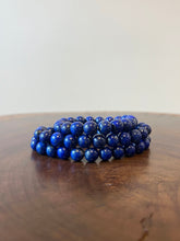 Load image into Gallery viewer, 7mm Lapis Lazuli Beaded Bracelet