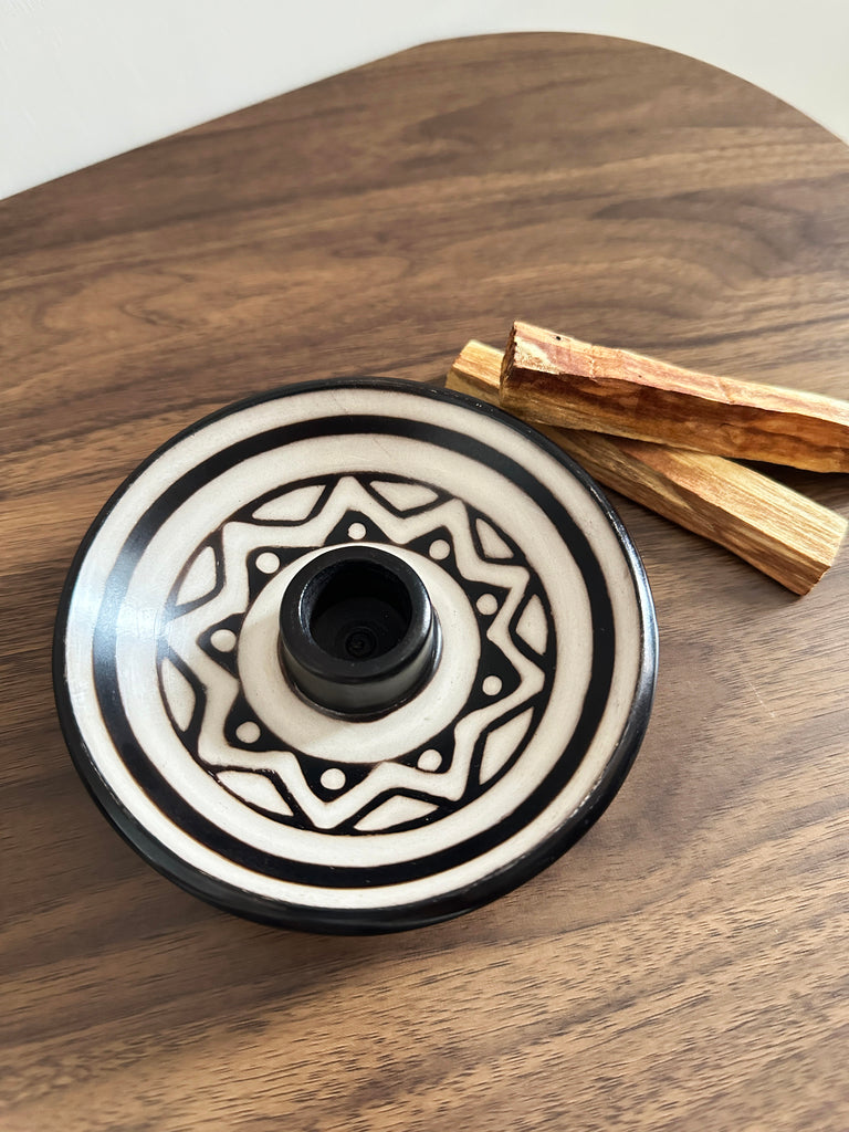 Peruvian Chulucanas Ceramic Palo Santo Holder & Smudge Plate 秘魯 Chulucanas 手造陶碟